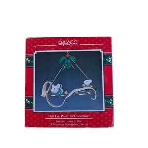 Vintage Enesco All I Want for Christmas Ornament Treasury Series NIB